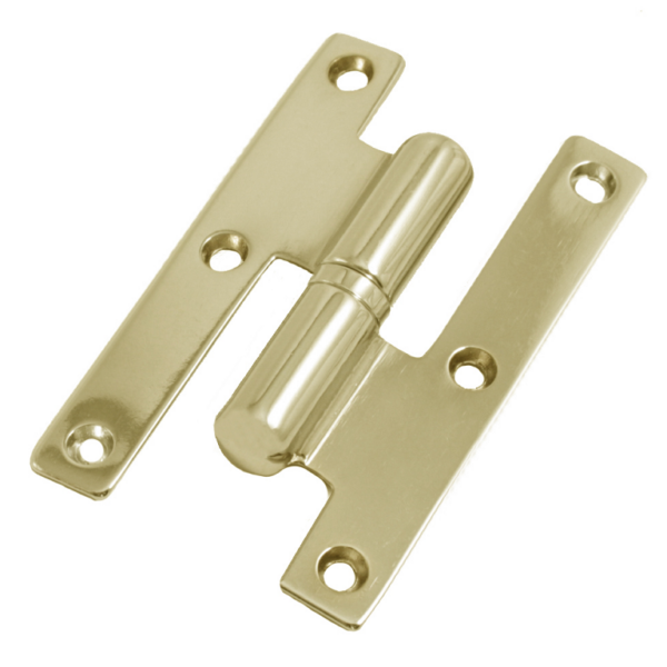 Cerniera Paumelles Bordo Quadro mm.120x60 Ol Ottone Lucido Dx